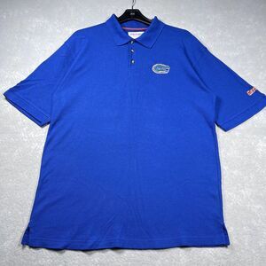 Florida Gators Men’s Size L Royal Blue Short Sleeve Polo Shirt UF Football